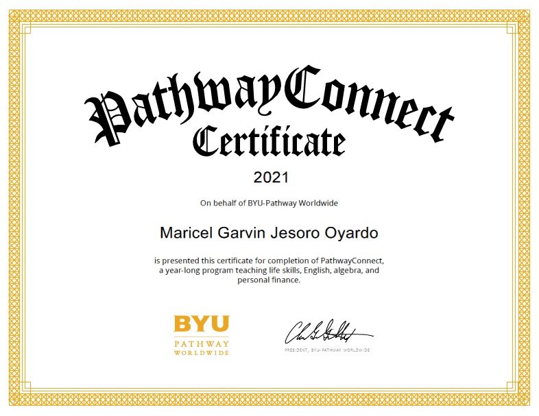 Pathway Connect Certificate