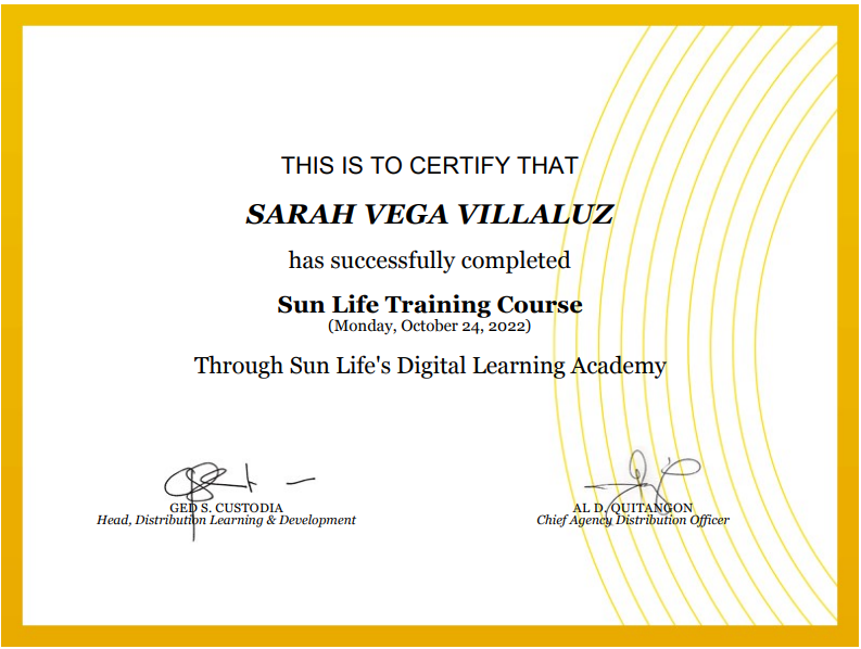 Sun Life Training Course