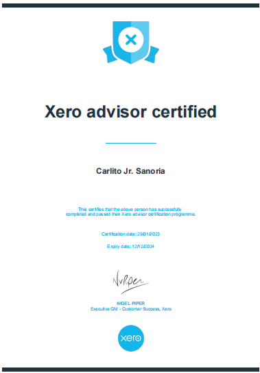 Xero Advisor Certified