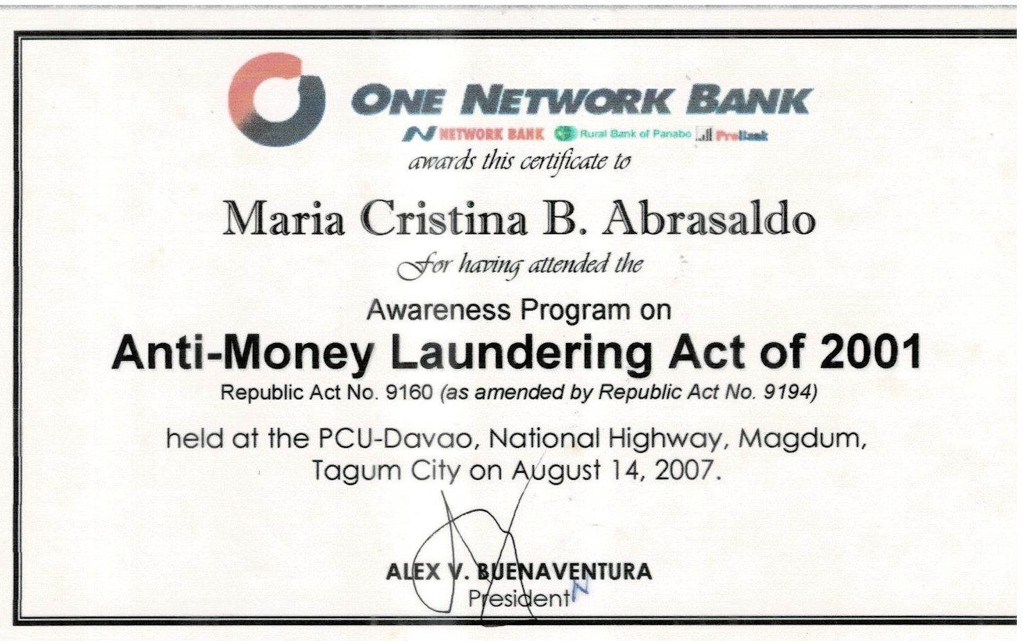 ANTI-MONEY LAUNDERING ACT OF 2001