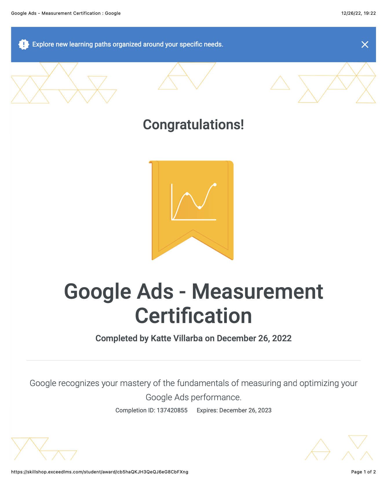 Google Ads - Measurement Certification