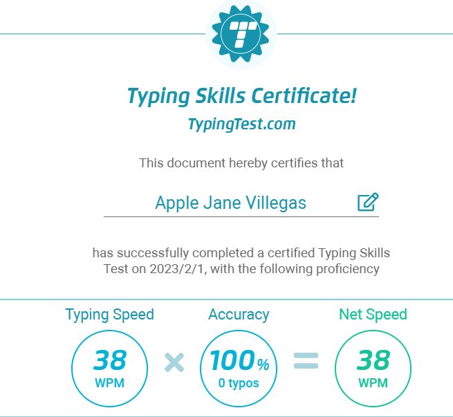 Typing test