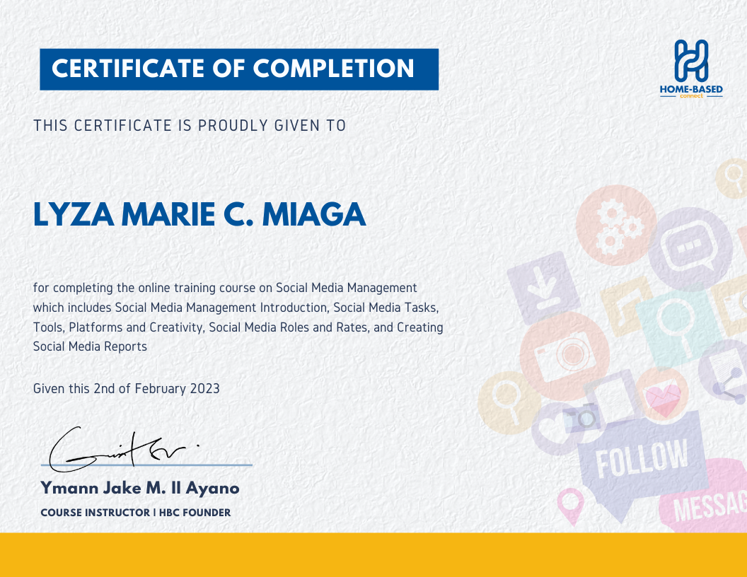 Social Media Management Certificate