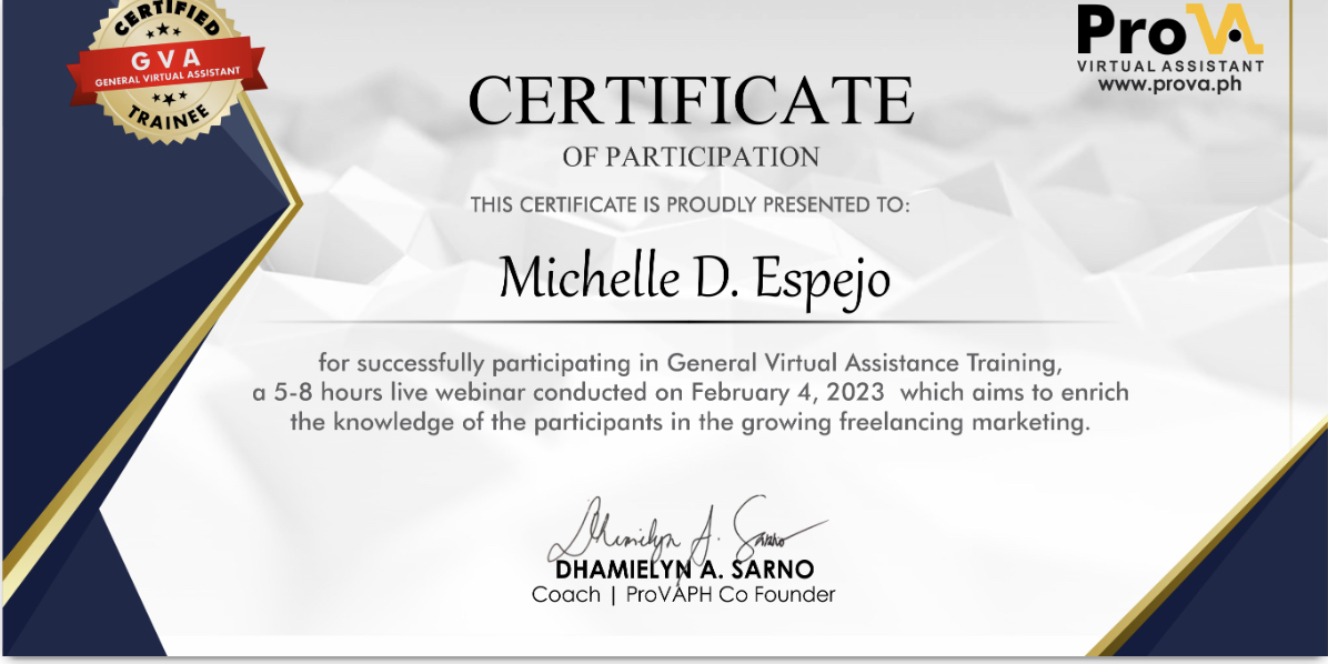 General Virtual Assistant Training