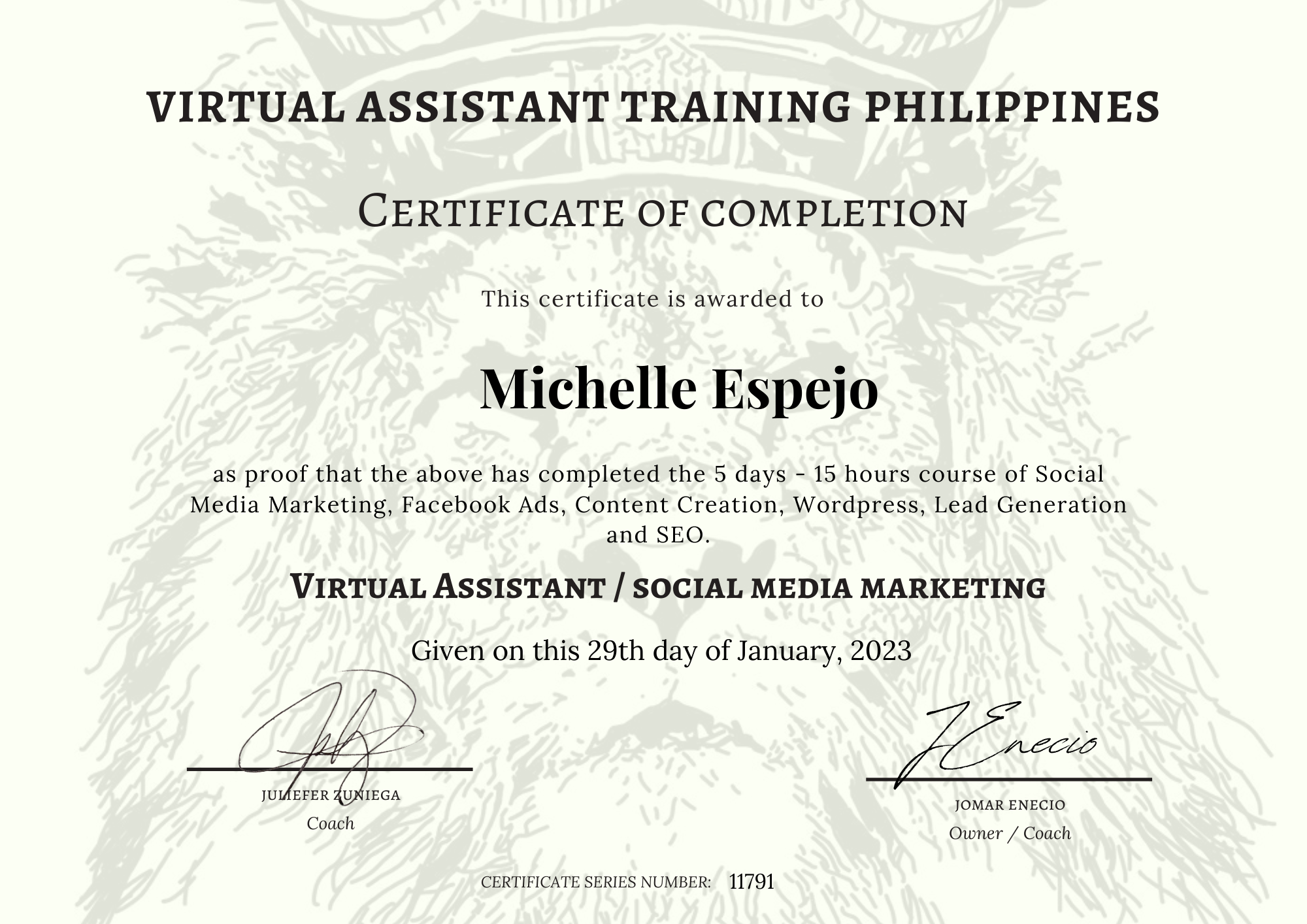 Virtual Assistant Training