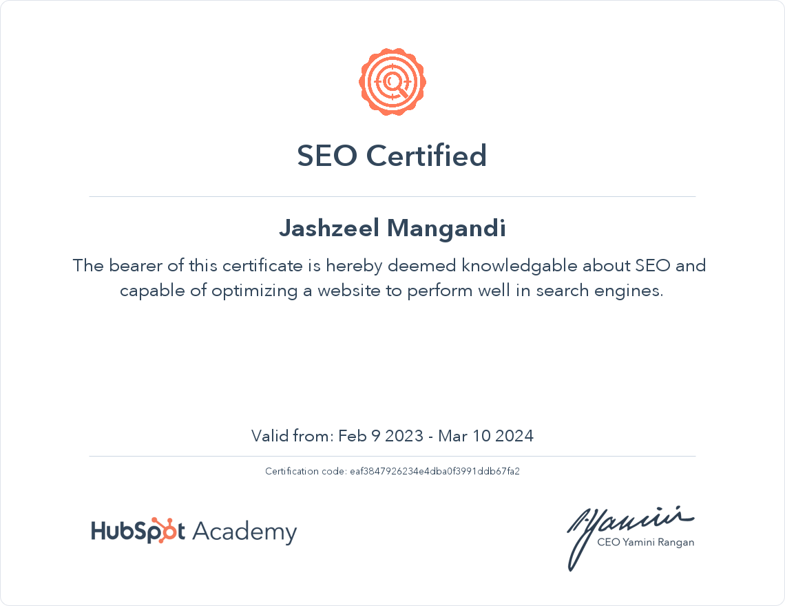 SEO Certified