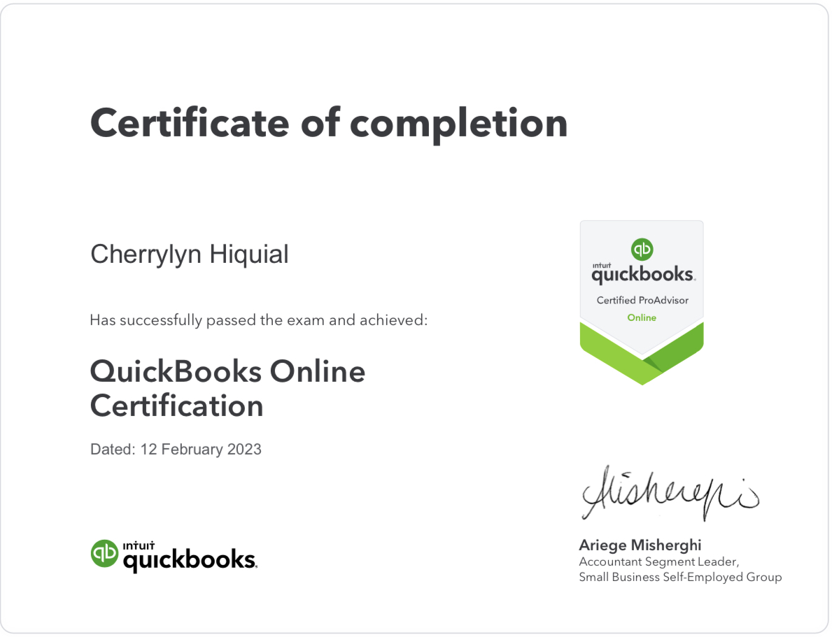 Quickbooks Online Certification