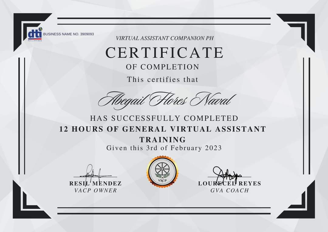General Virtual Assistant Training