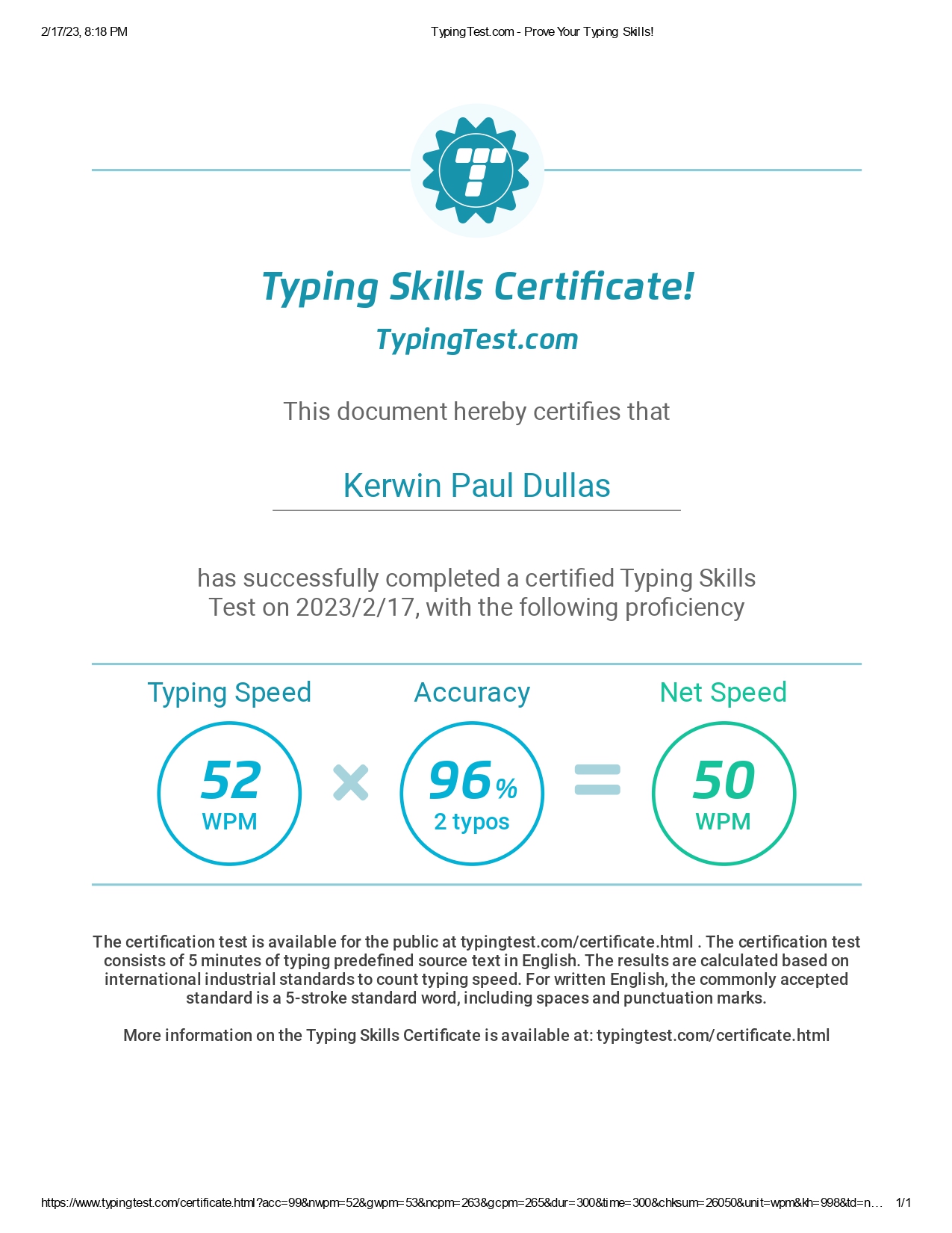 5 Minute - Typing Test