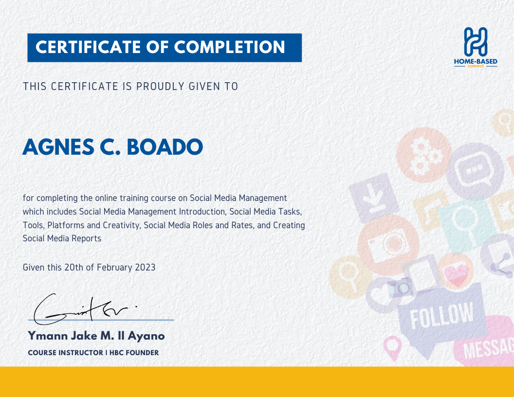 Social Media Management Certificate