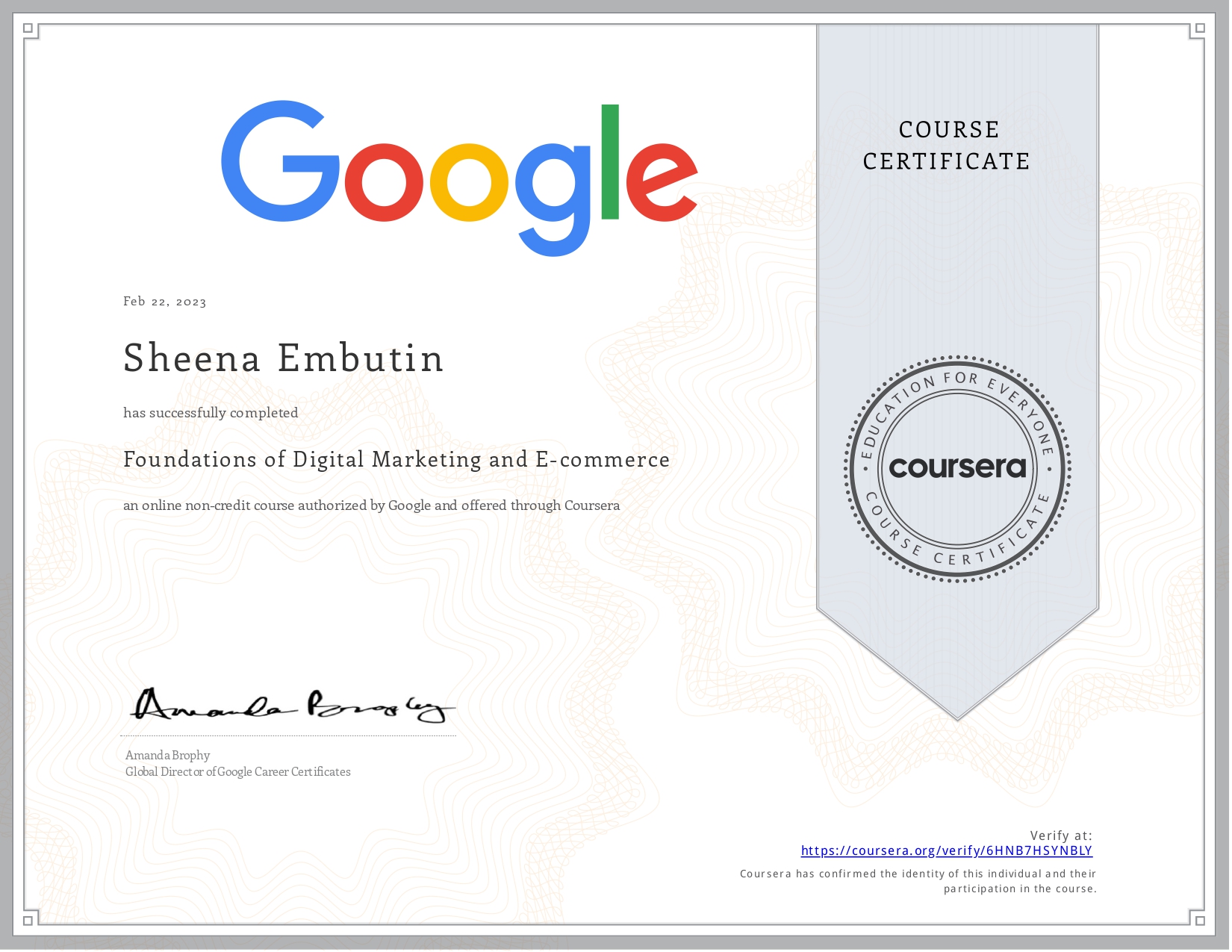 Sheena Embutin - Foundations of Digital Marketing and E-commerce