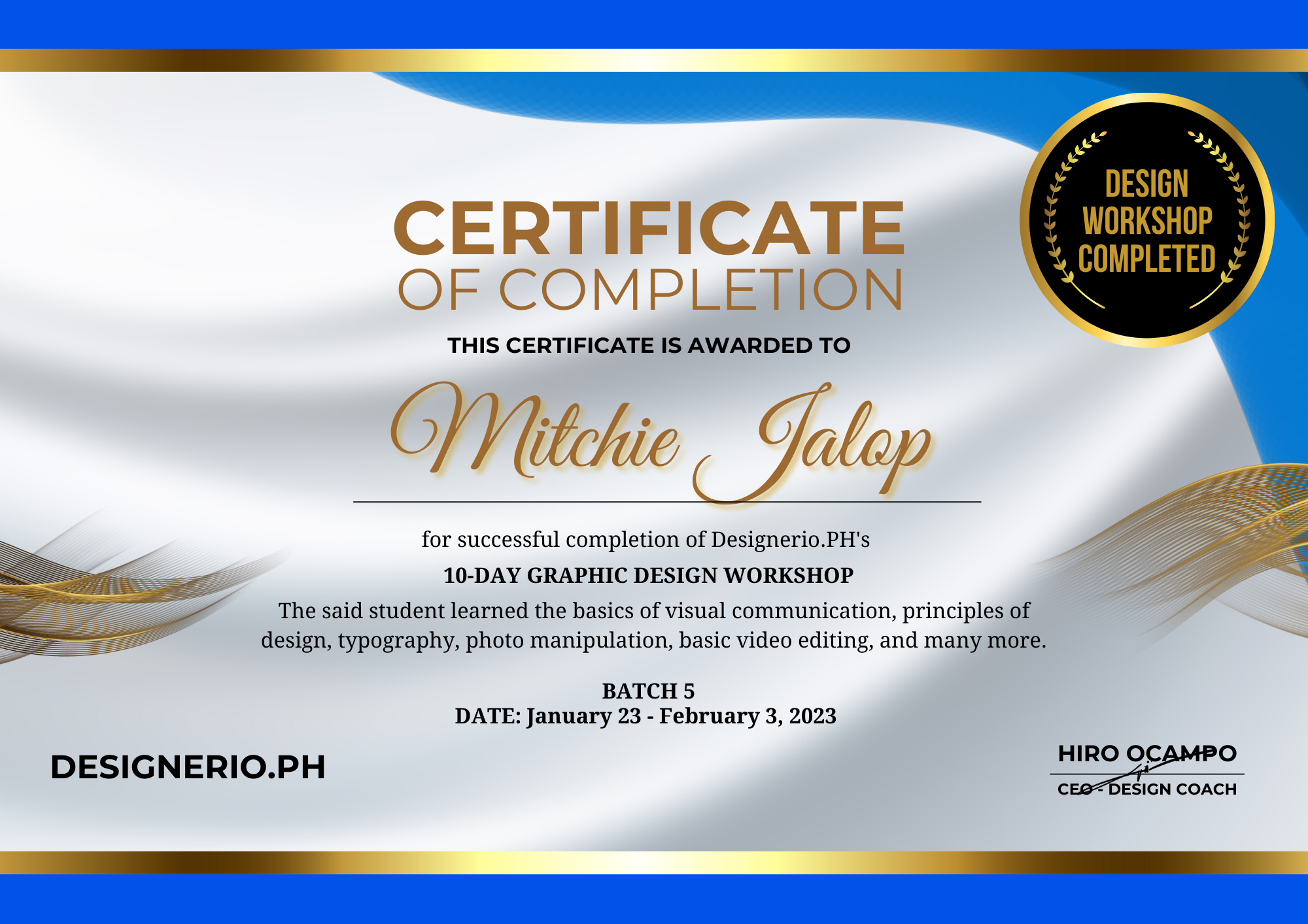 10-Day Graphic Design Workshops by Designerio.Ph