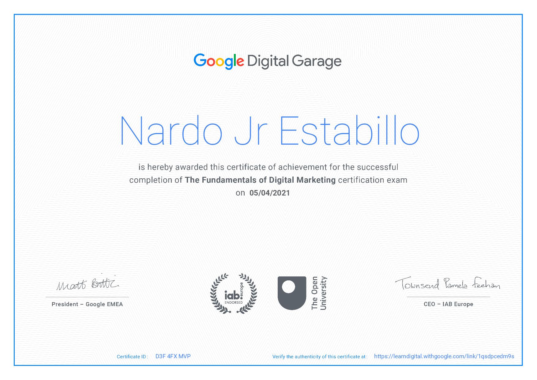 Certificate