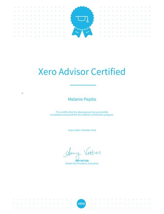 XERO Advisor Certified