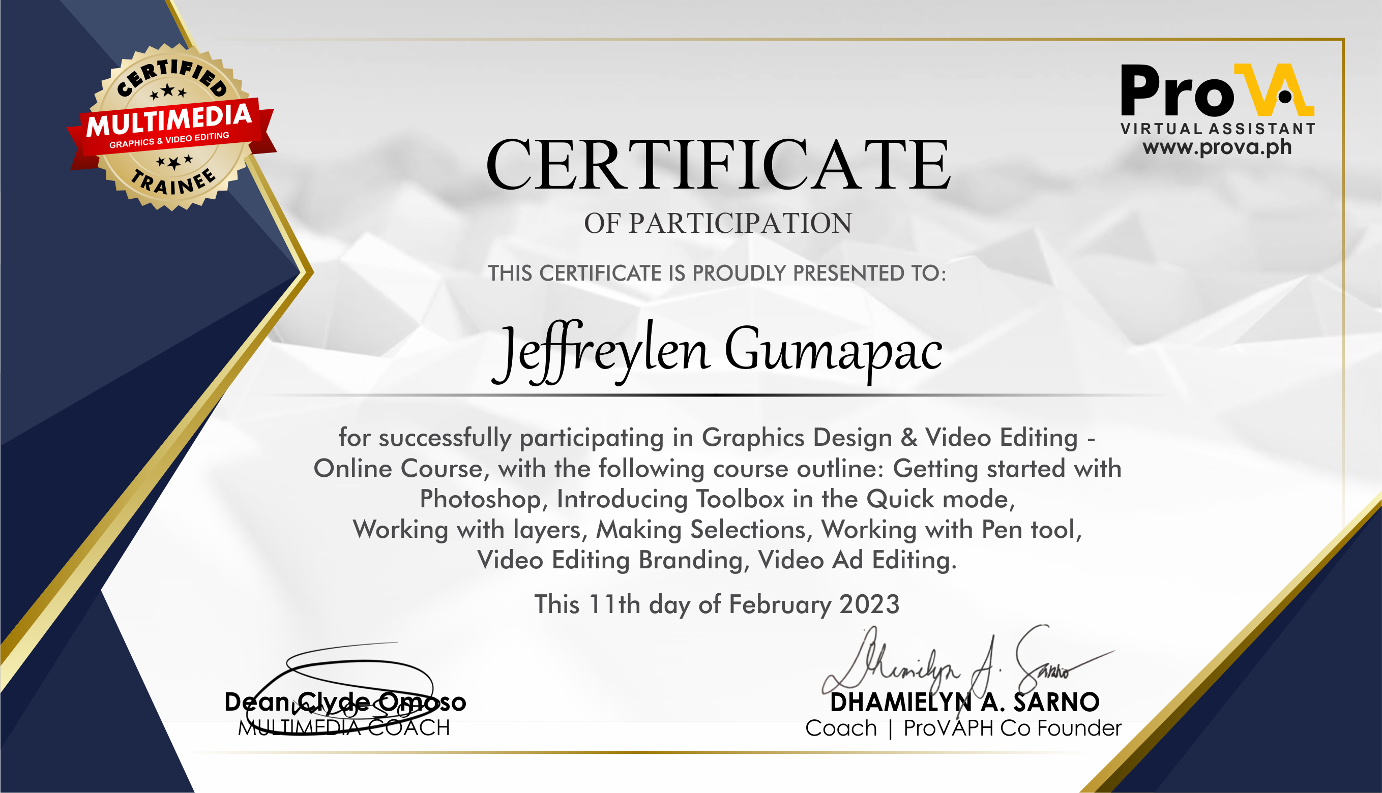 Graphic Design & Video Editing- Online Course