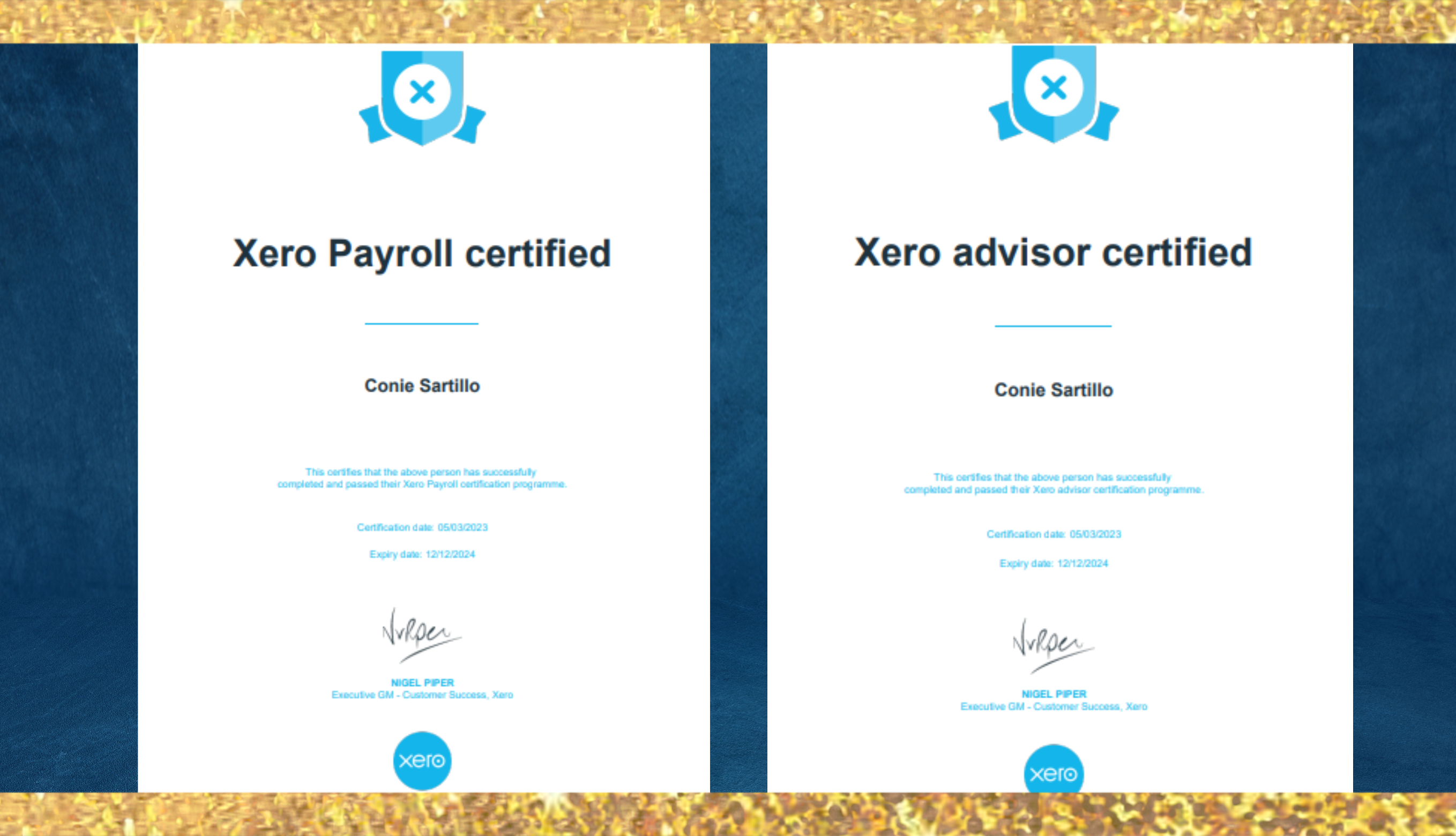 Xero Advisor & Xero Payroll Certificate