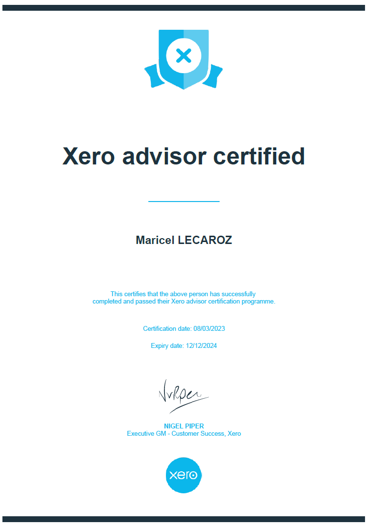 Xero Advisor Certificate