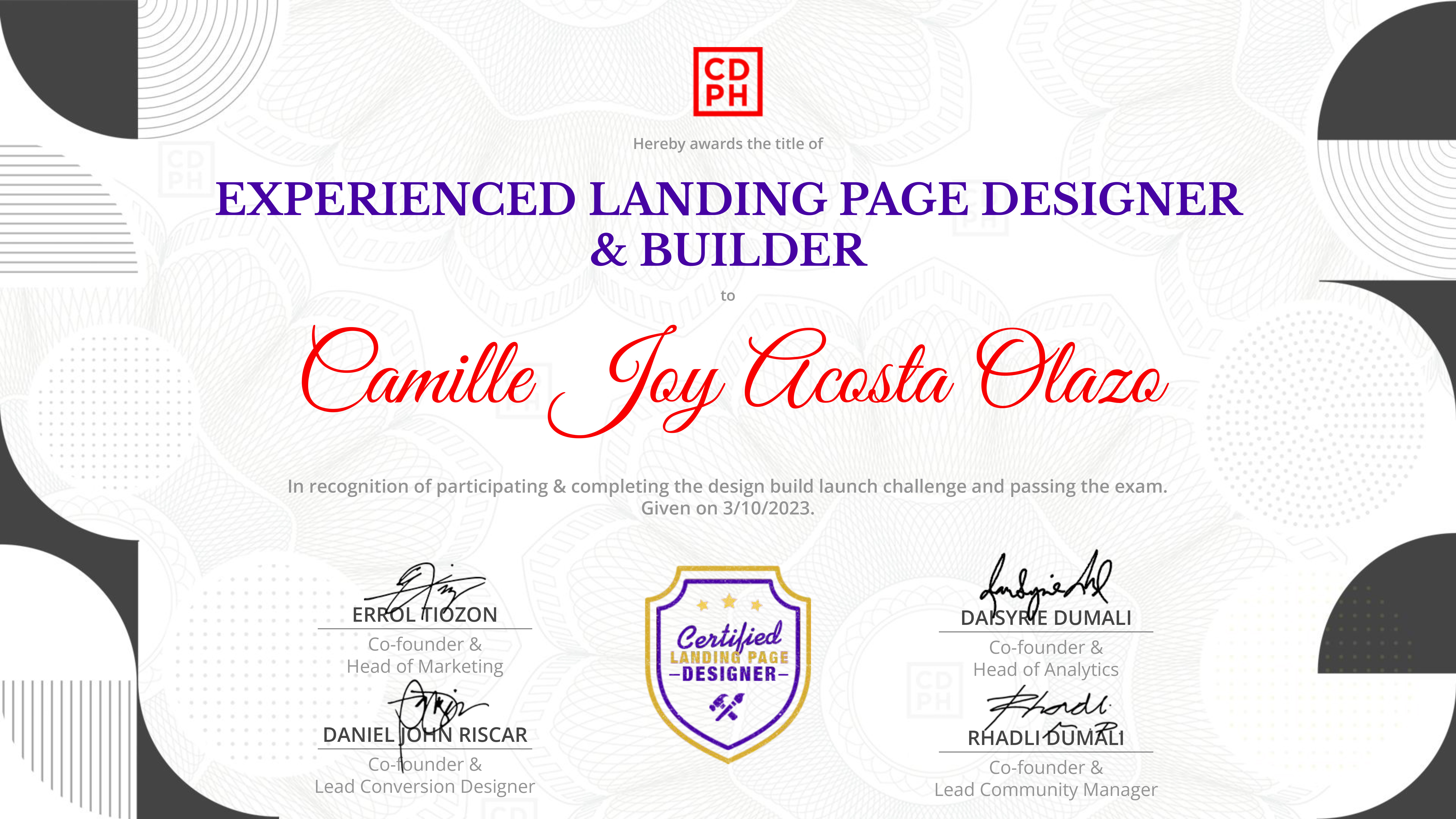 EXPERIENCED LANDING PAGE DESIGNER & BUILDER