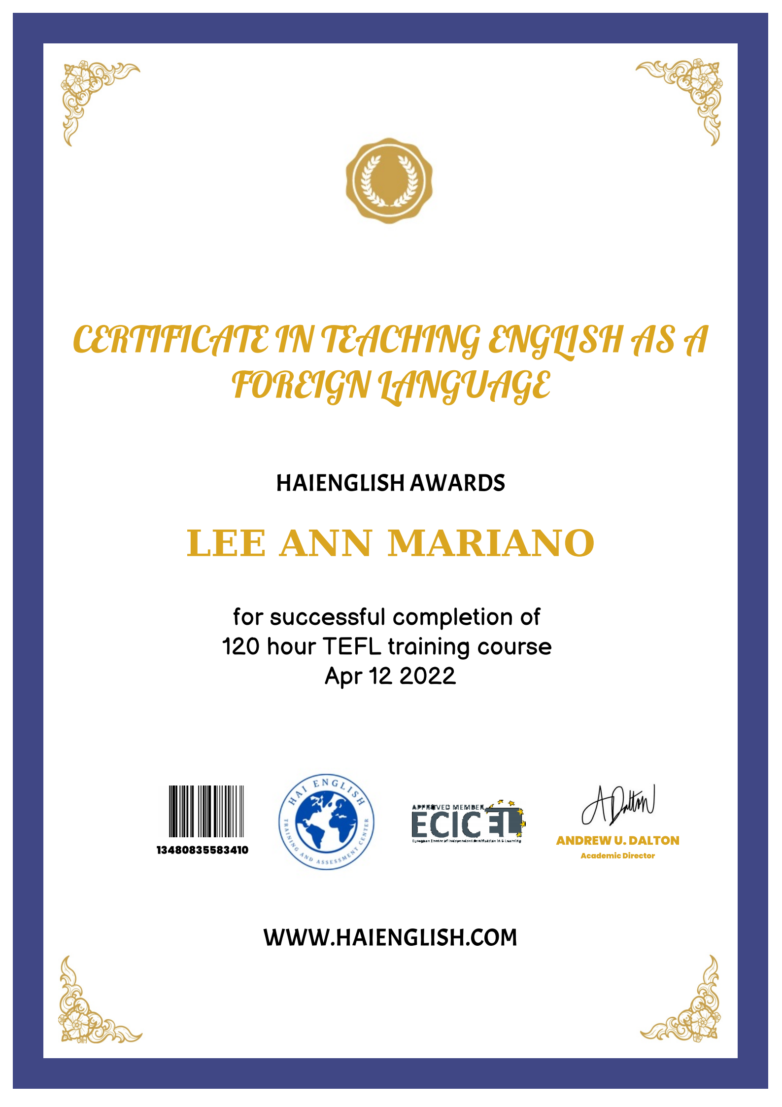 Teacher English as a Foreign Language