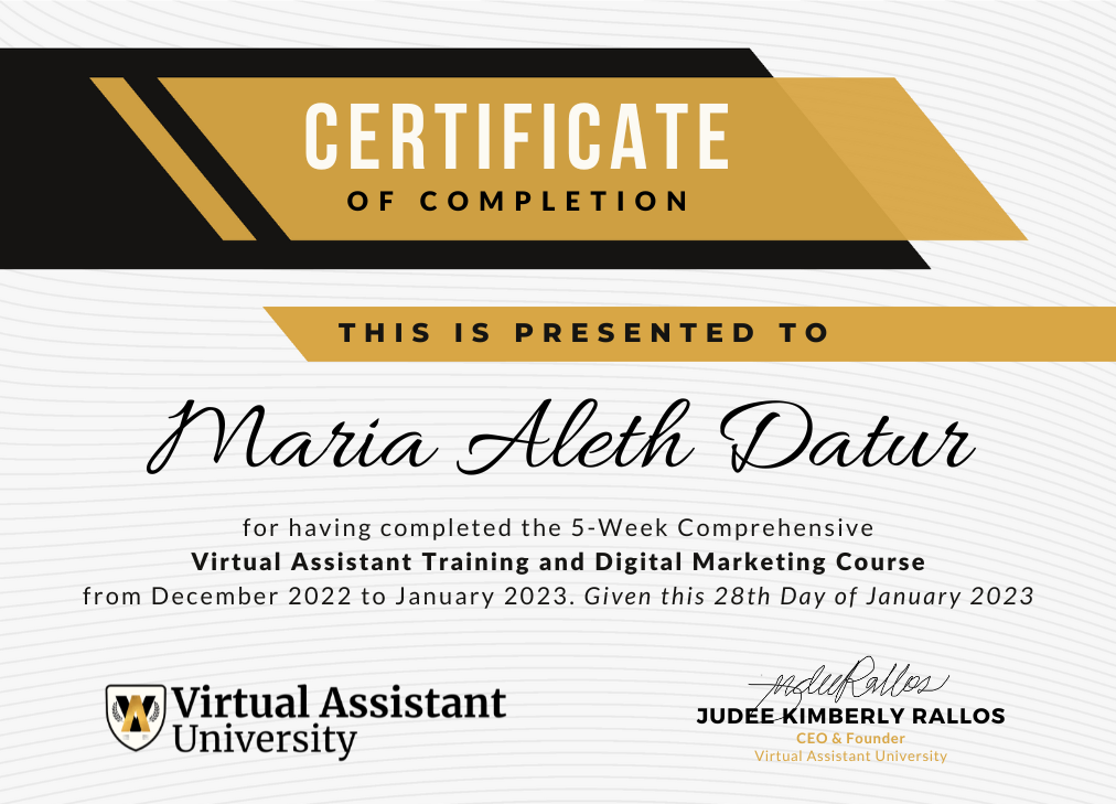 Virtual Assistant Training and Digital Marketing Course