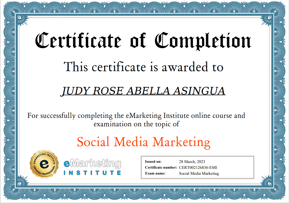 Social Media Marketing Certificate