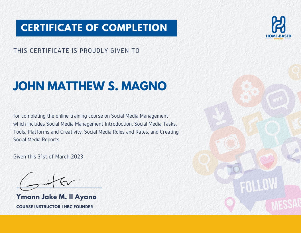 Social Media Management Certificate