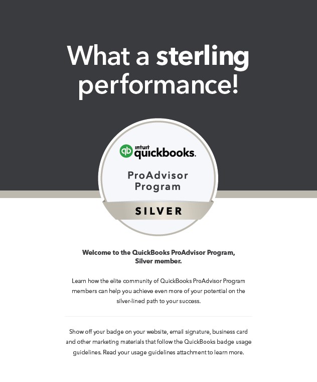 Silver Tier QuickBooks ProAdvisor