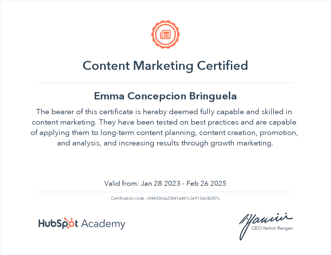 Content Marketing by HubSpot Academy