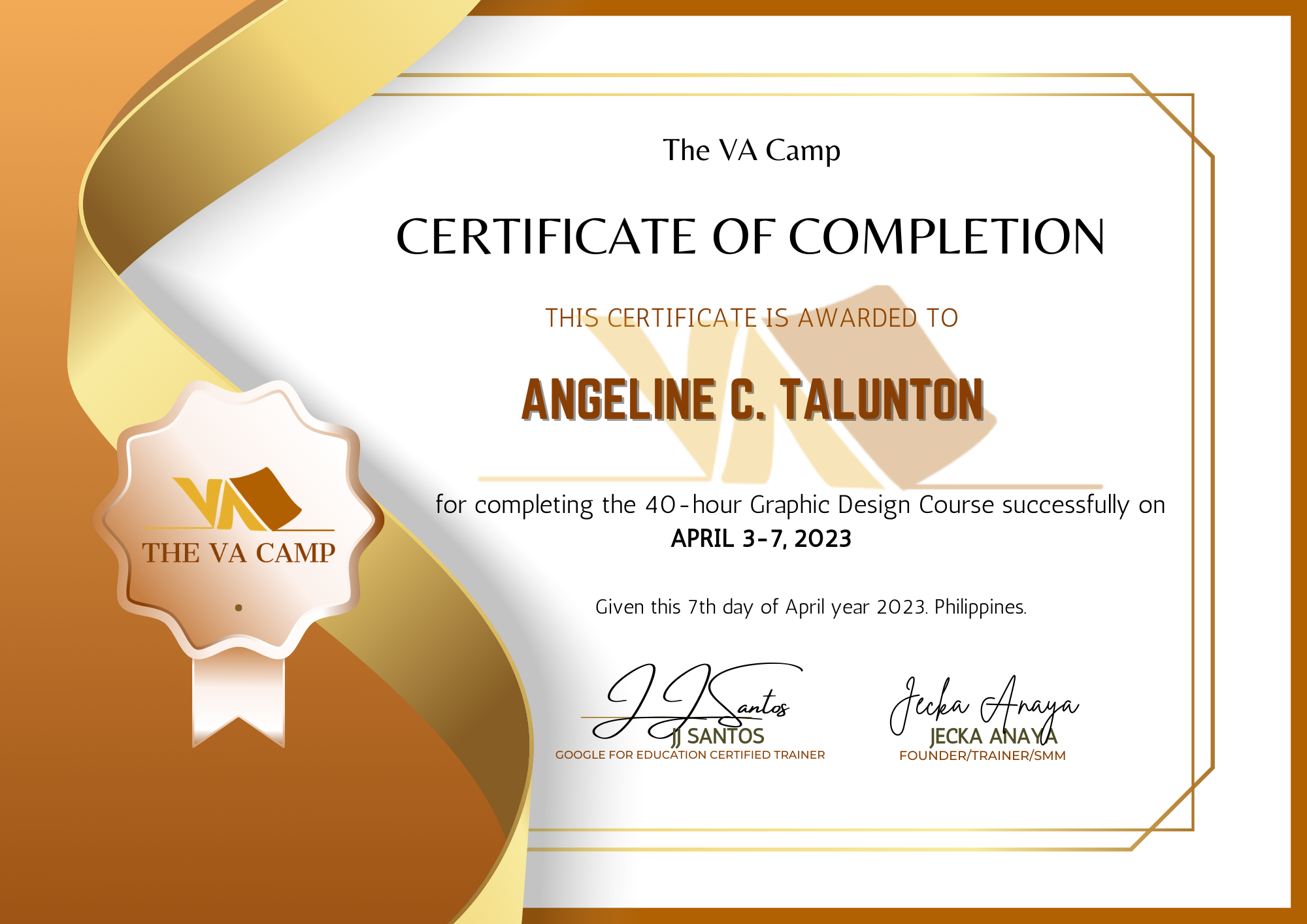 GRAPHIC DESIGN CERTIFICATION