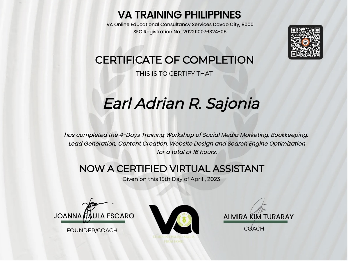 Virtual Assistant Training