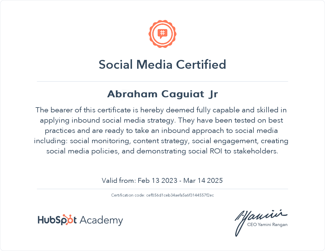 social media certified