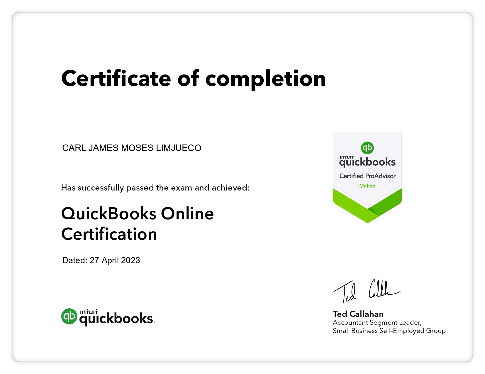 CERTIFIED BOKKEEPER