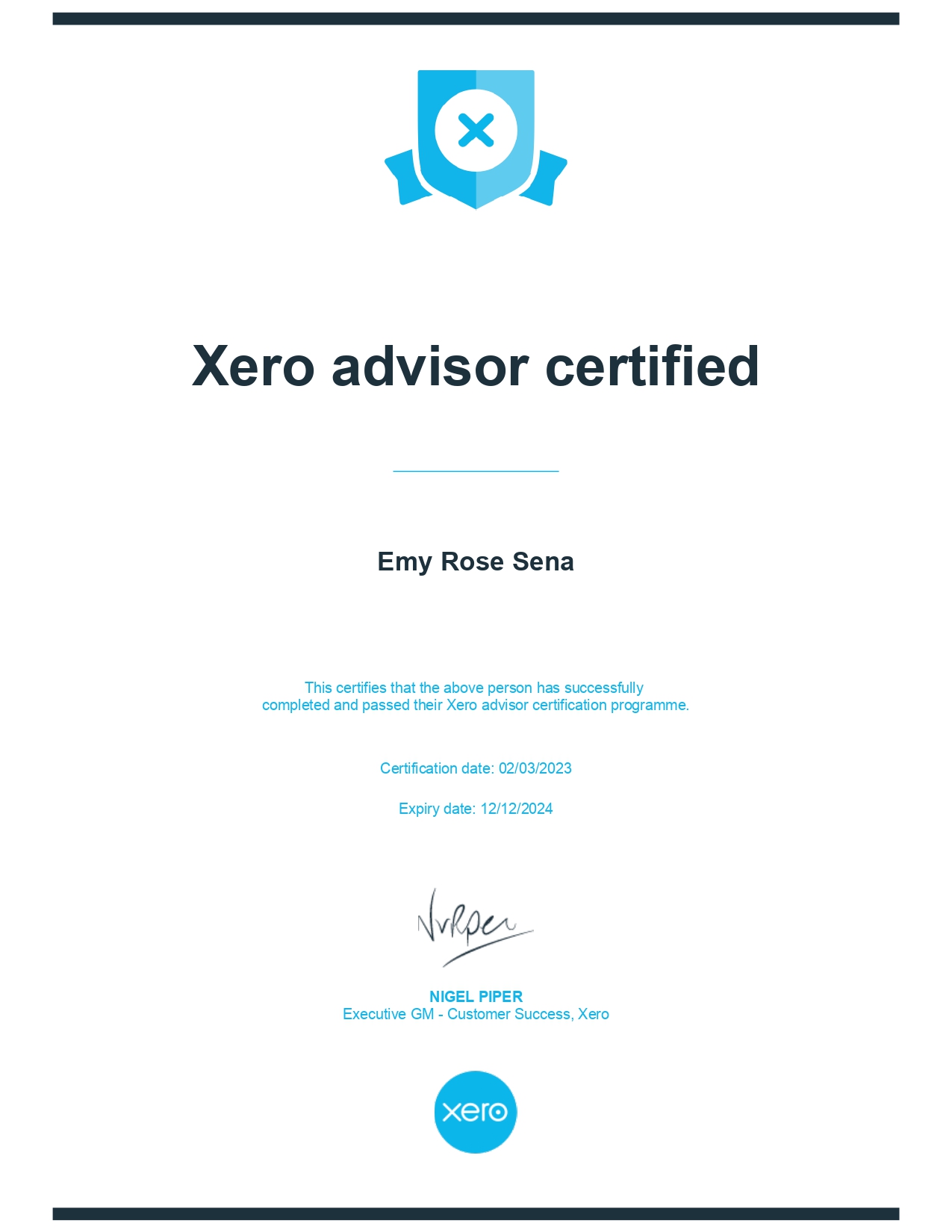 Xero Advisor Certified