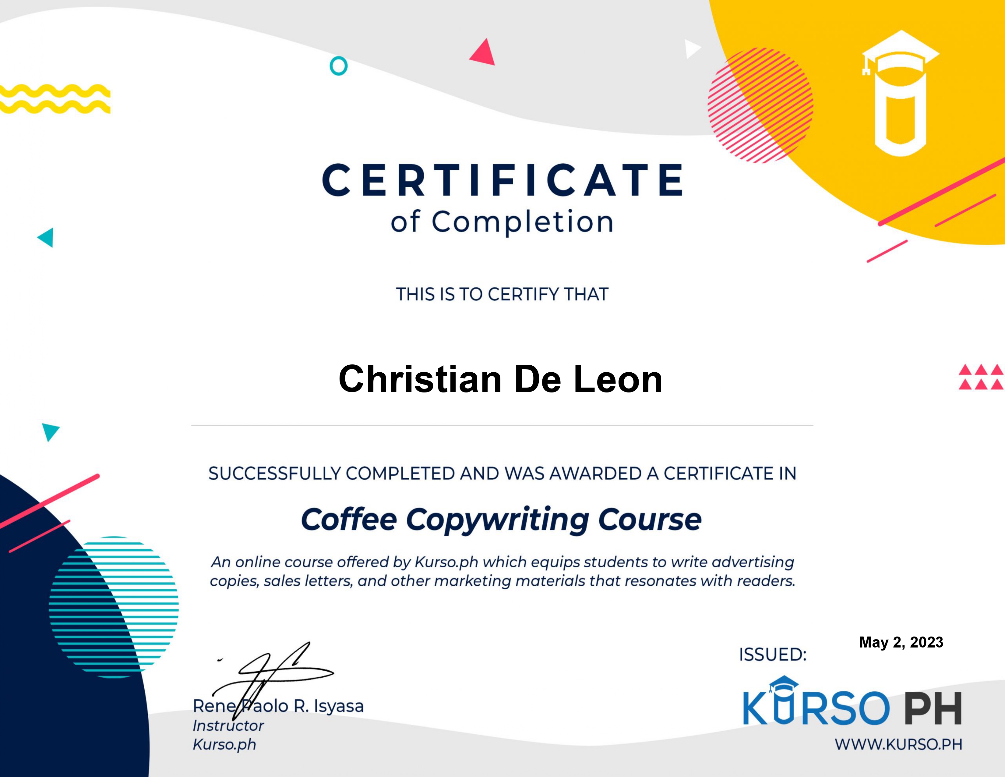 Copywriting Certificate (Kurso.Ph)
