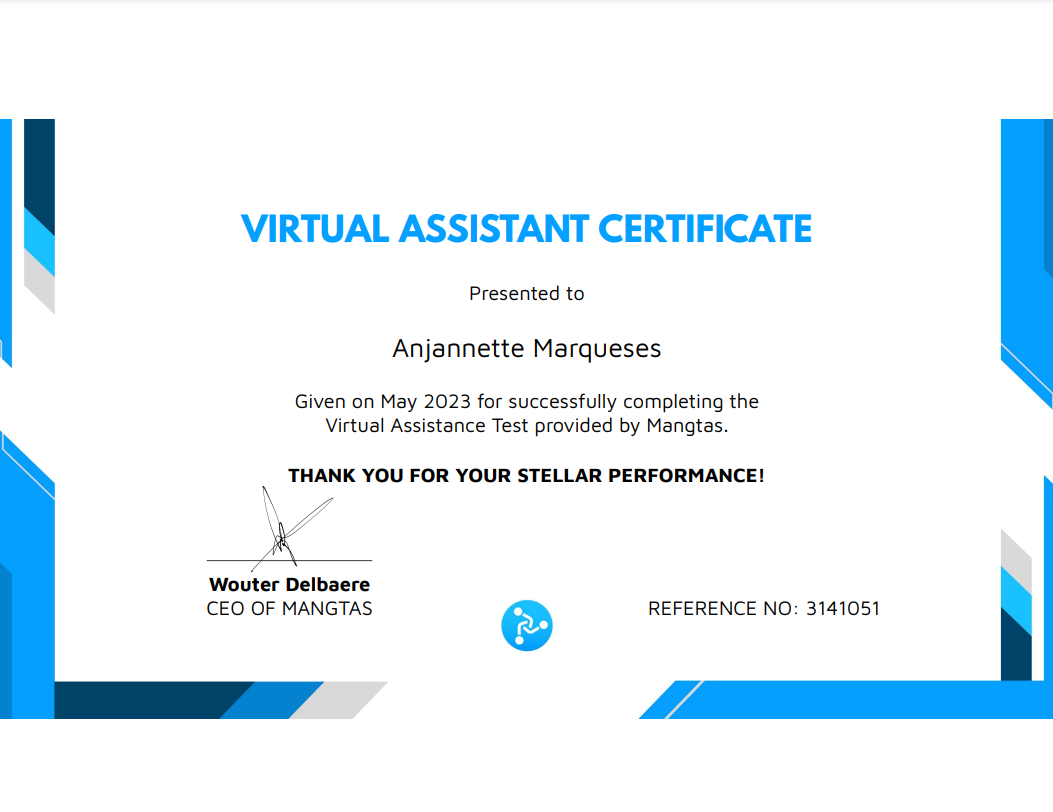 VA Certificate