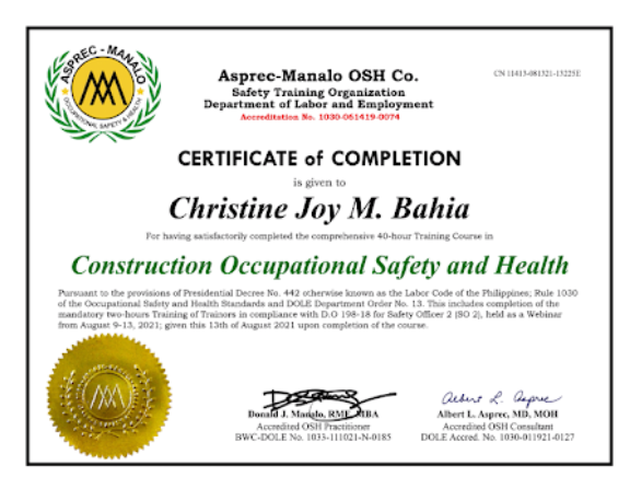 Construction Occupational Safety and Health