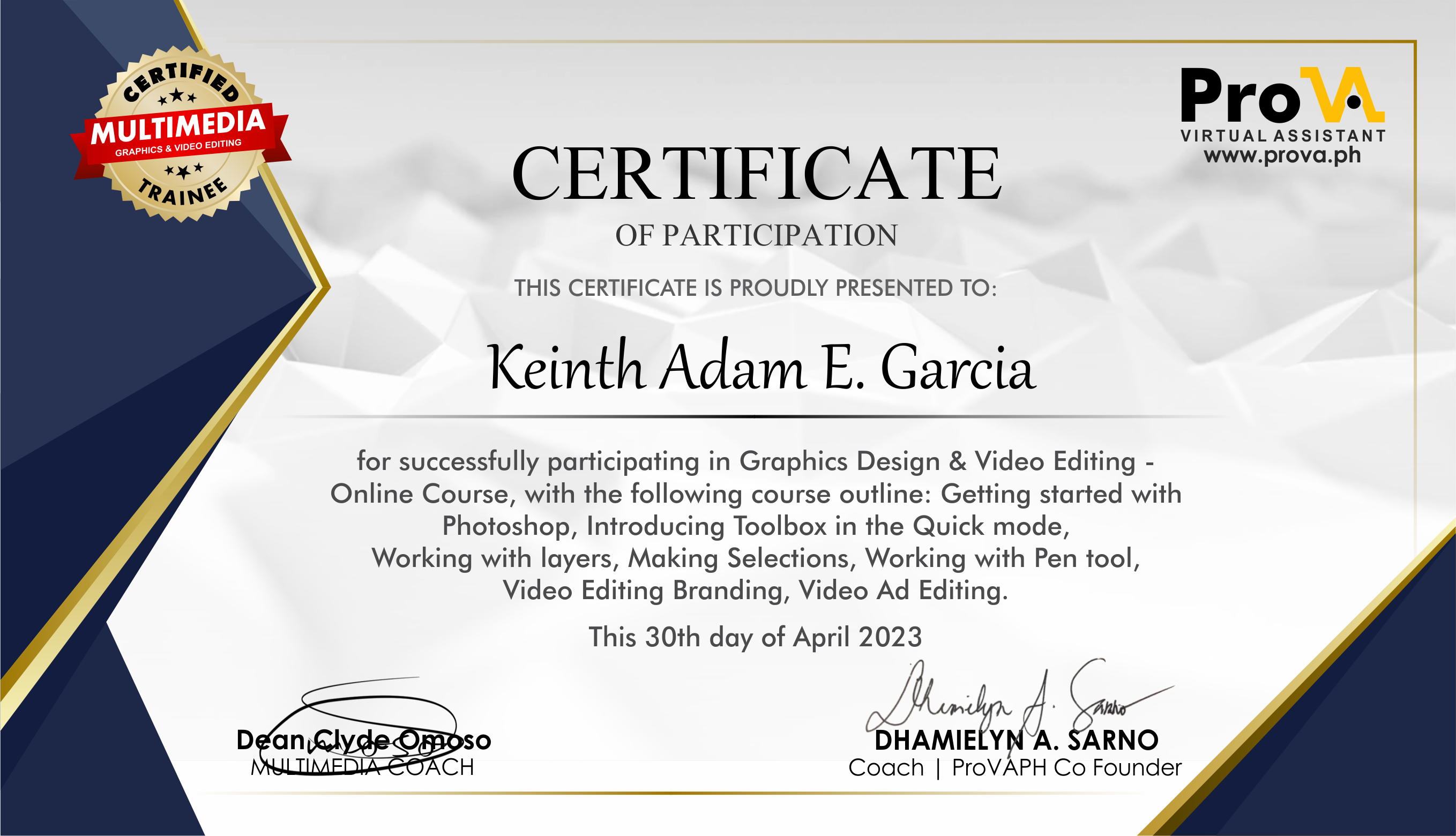 Graphics Design Certificate