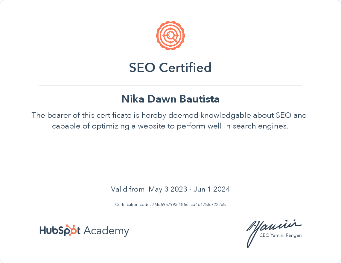 SEO Certificate_HubSpot