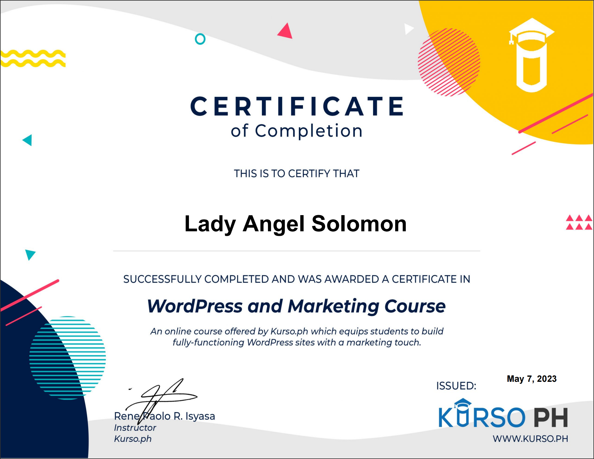 Wordpress and Marketing Course