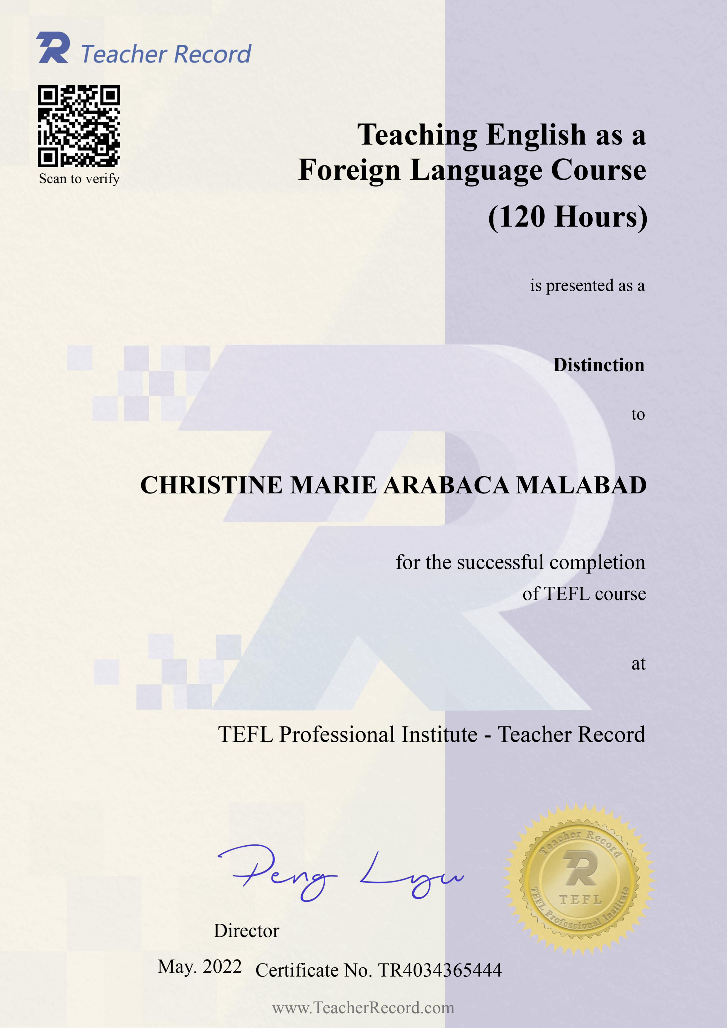 TEFL Certification