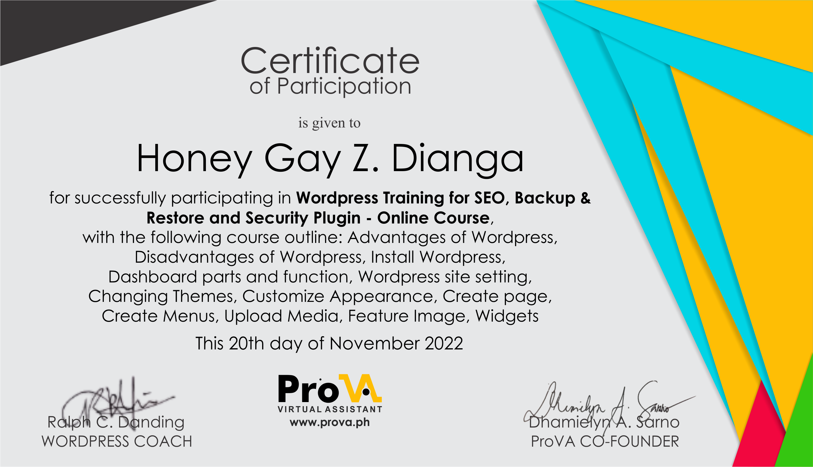 Wordpress Training