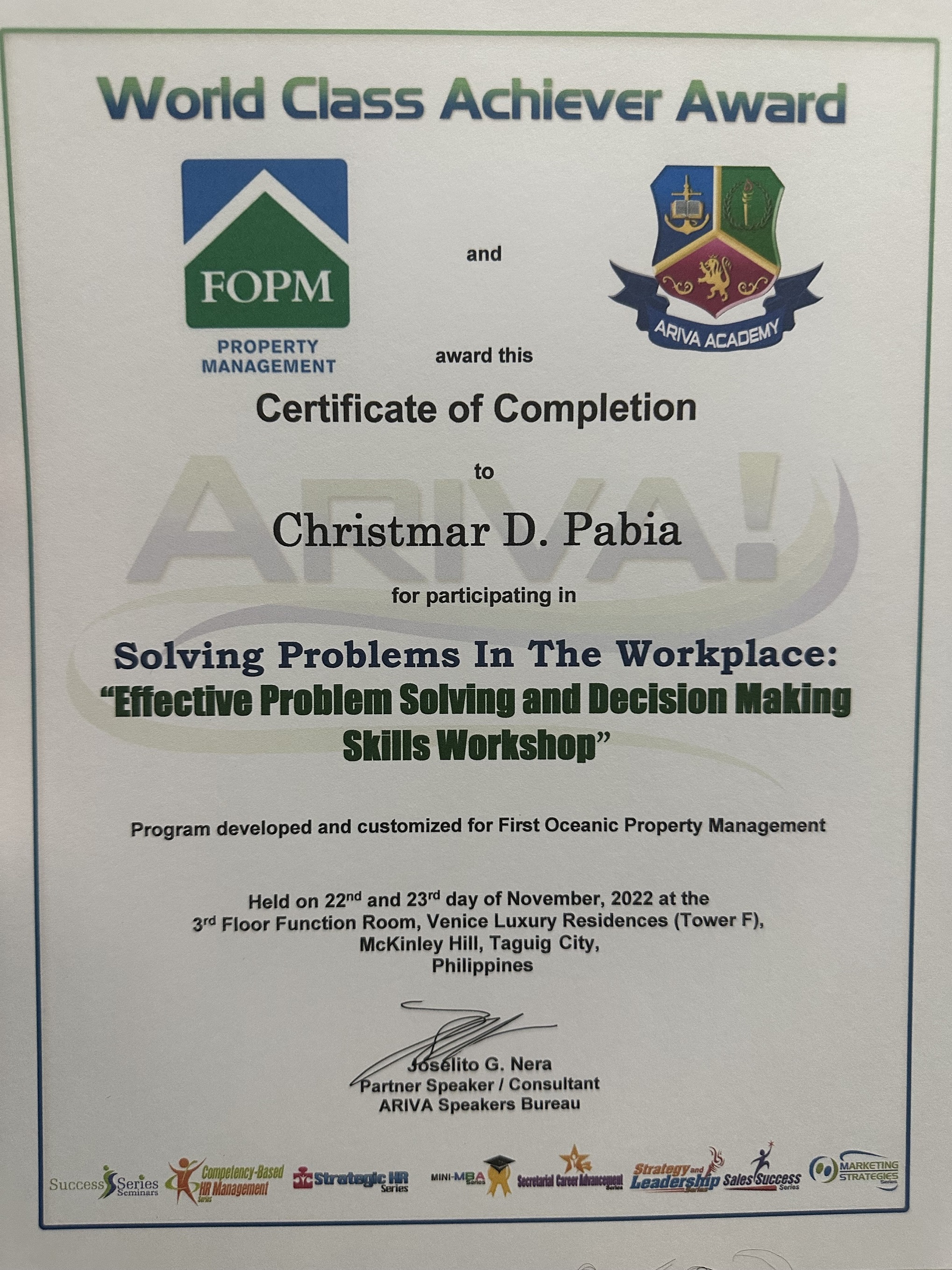 Effective Problem Solving and Decision Making Skills Workshop