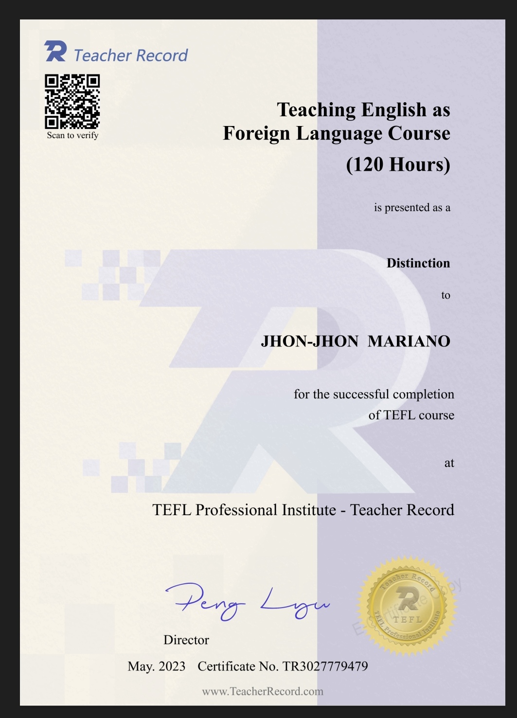 Teaching English as Foreign Language Course