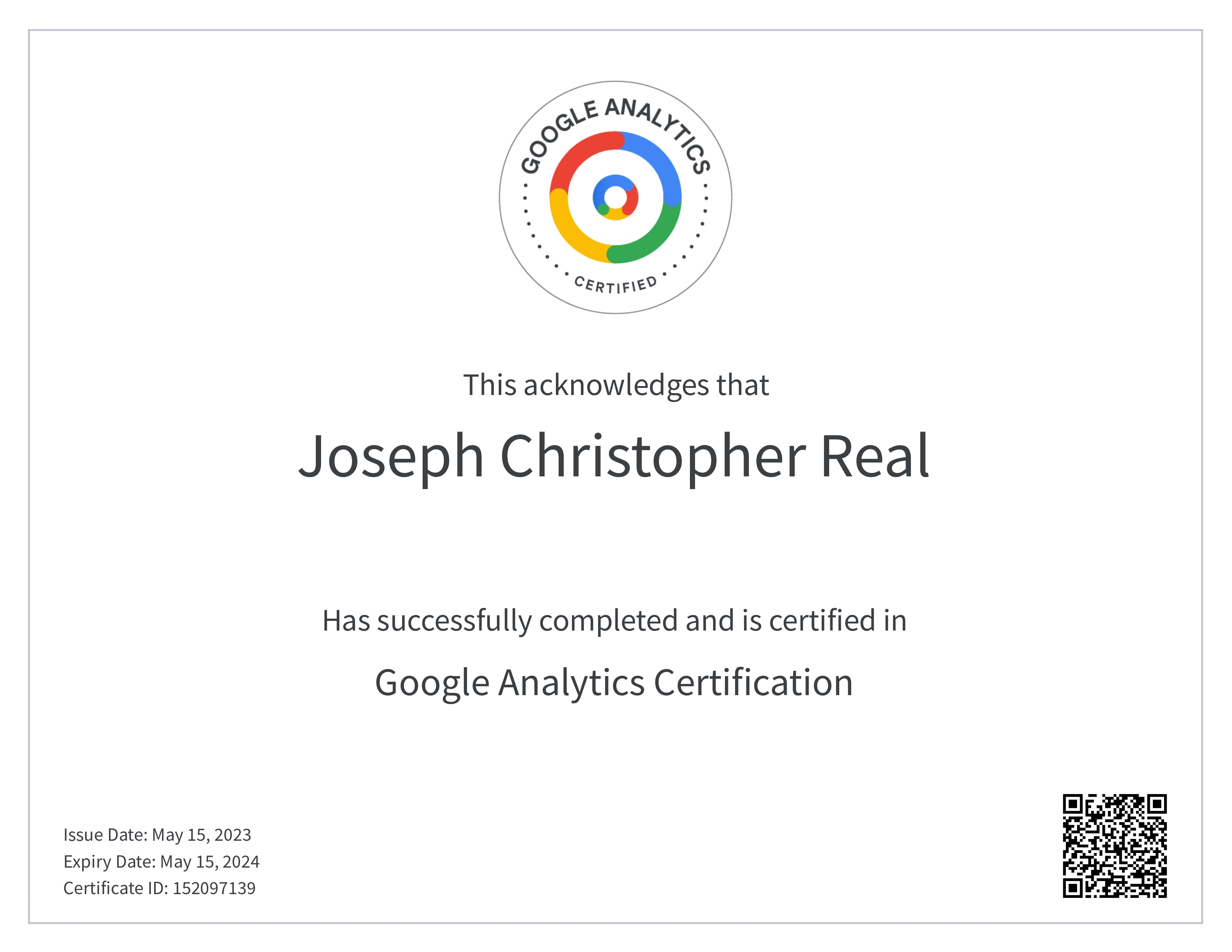 Google Analytics Certification