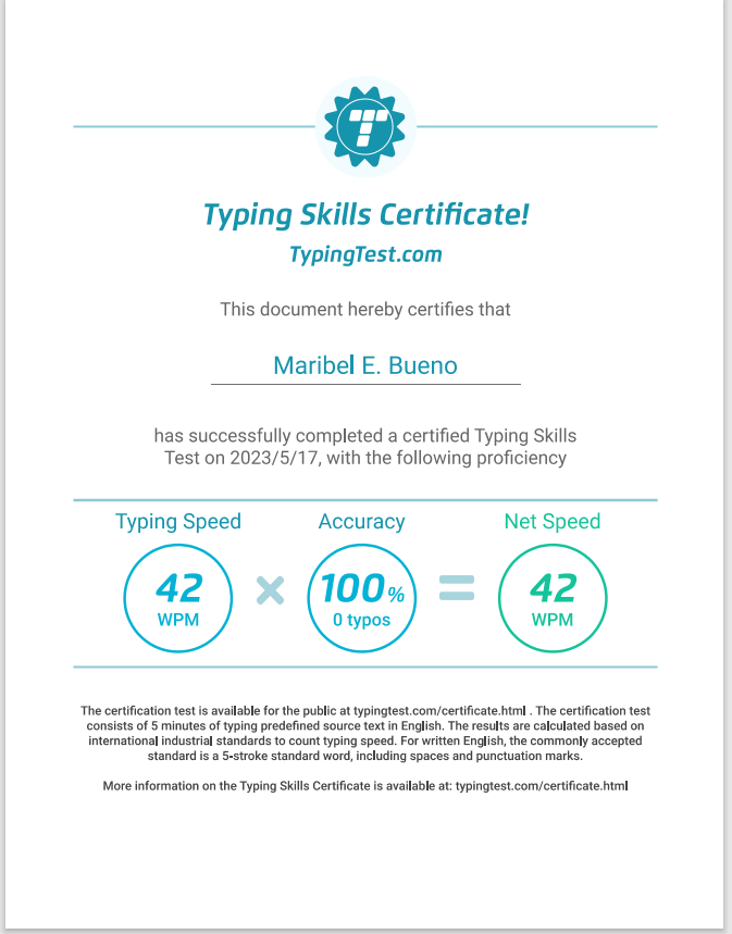 Typing test for 5 mins. easy