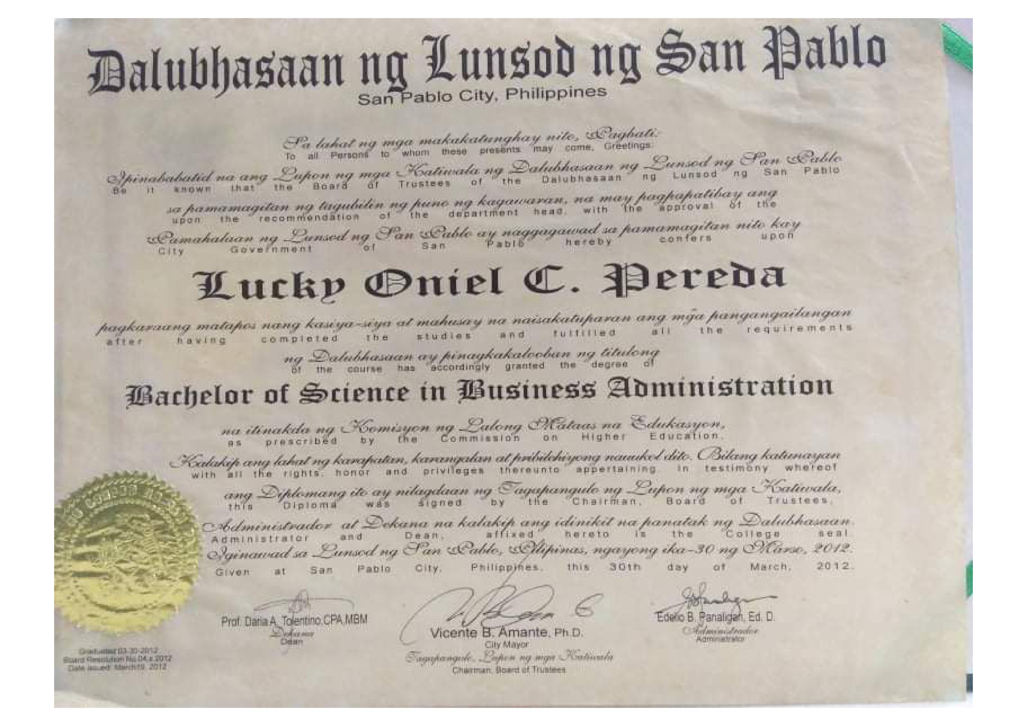 College Diploma