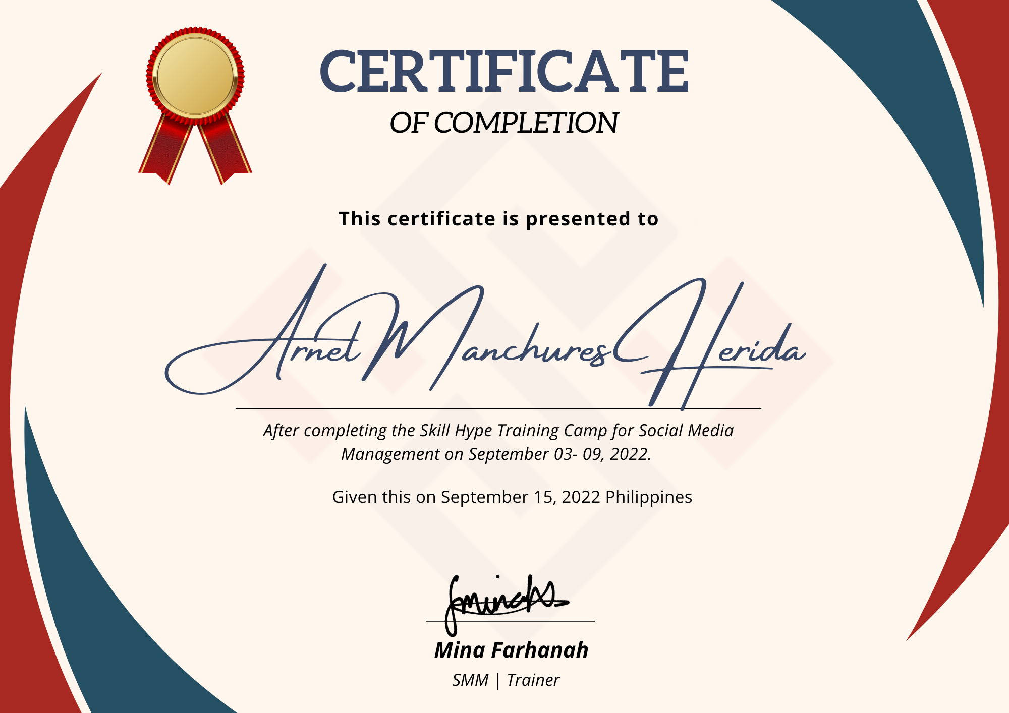 Social Media Manager Certificate