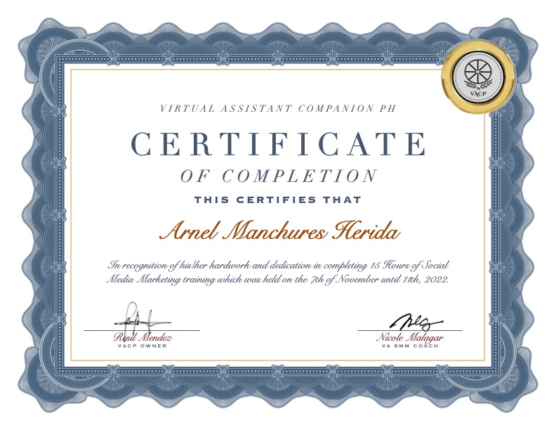 Virtual Assistant Certificate