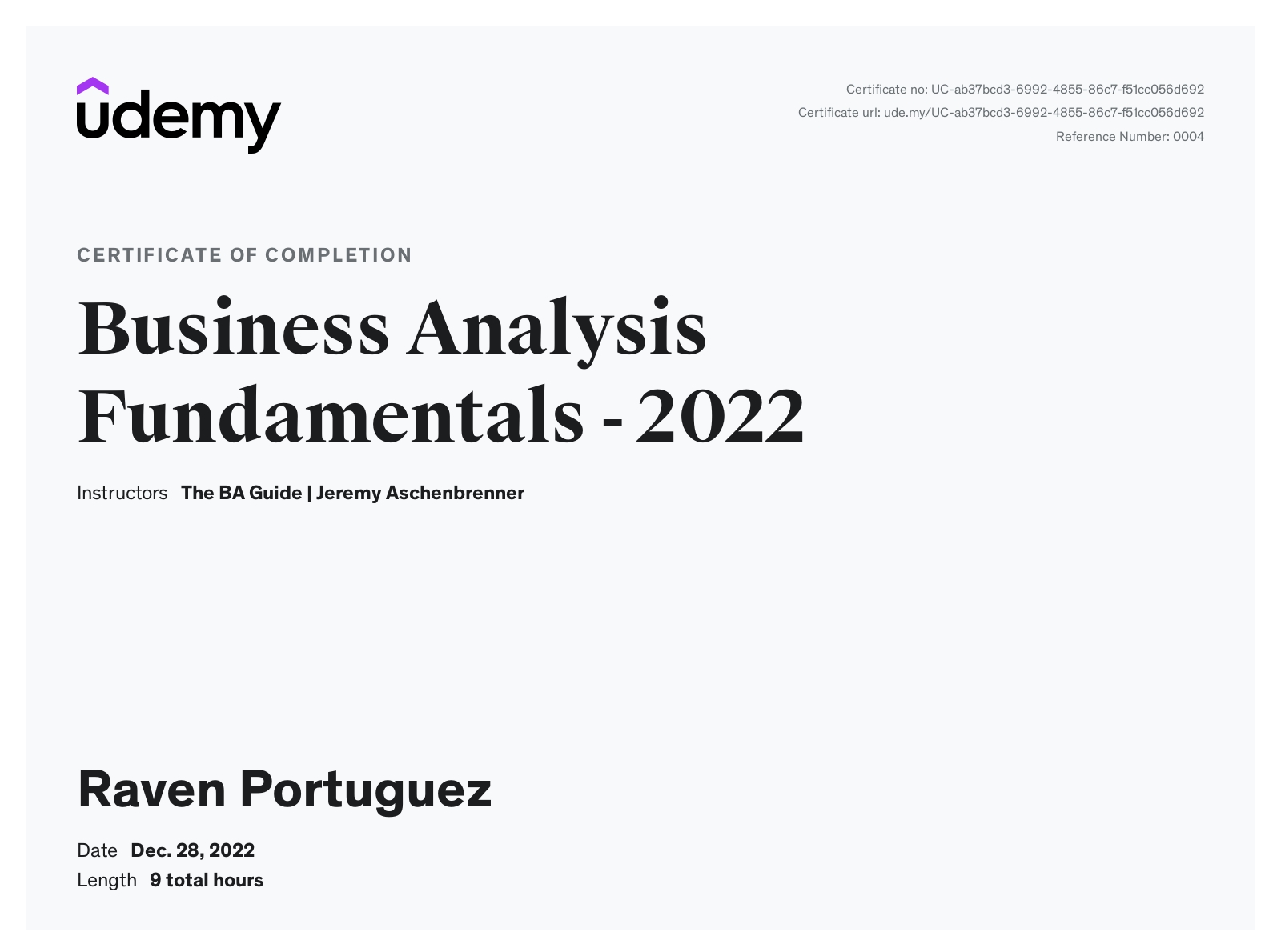 Business Analysis Fundamentals - 2022