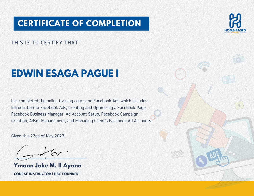 Facebook Ads Certificate